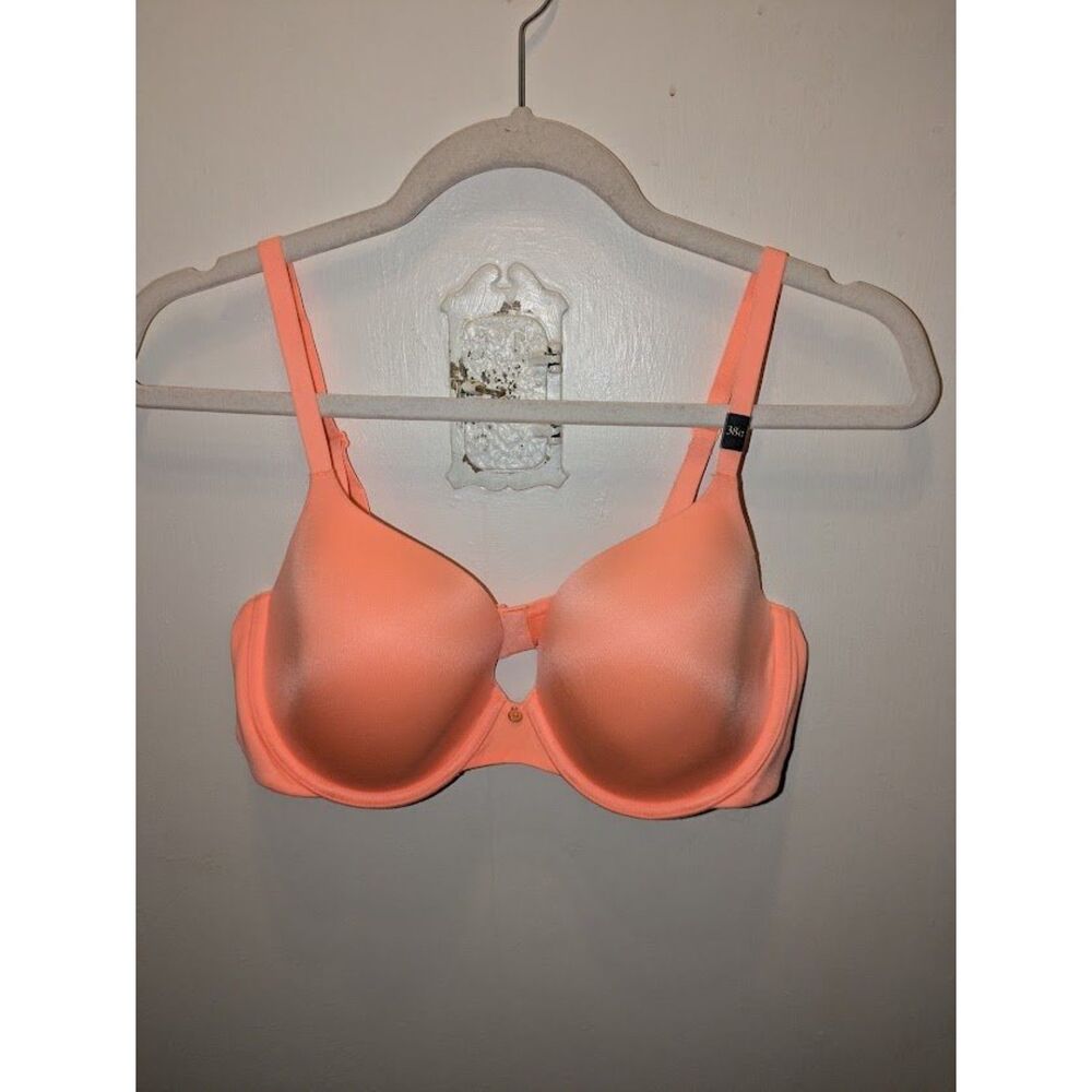 Victoria Secret Coral Pink Lined Demi Bra 38C